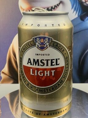 Vintage Beer Can Amstel Light Imported Lager Tab Empty Aluminum Can